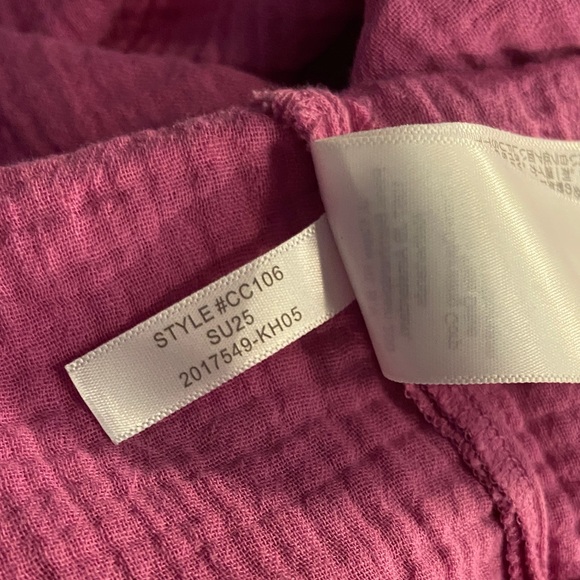 J. Crew Women’s XXS Fuchsia Gauze 💯 Cotton Shirt Dress with pockets - Picture 8 of 8